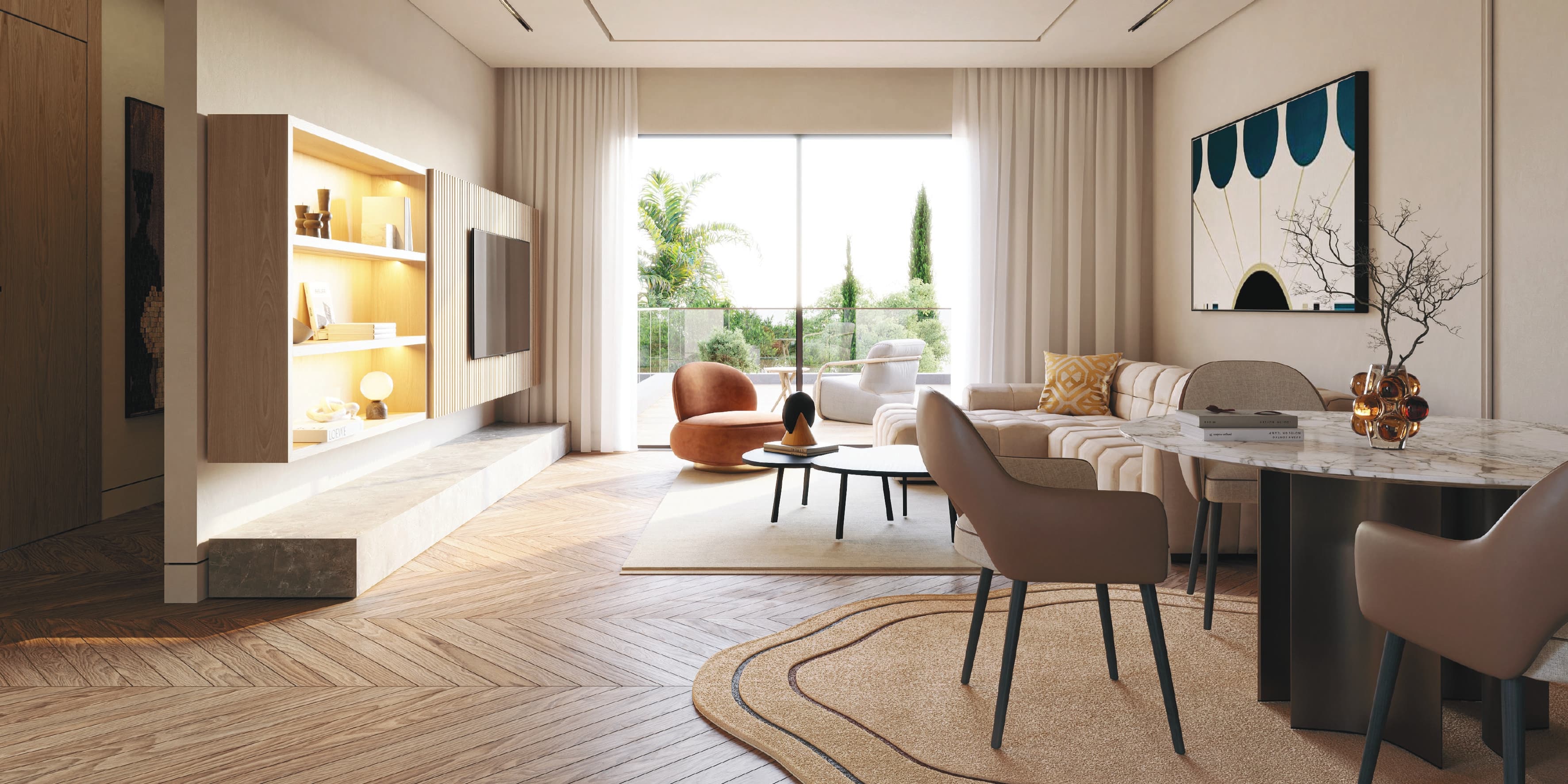 A 1 Bedroom Apartment in The V Residence - Villagio by Modon Egypt