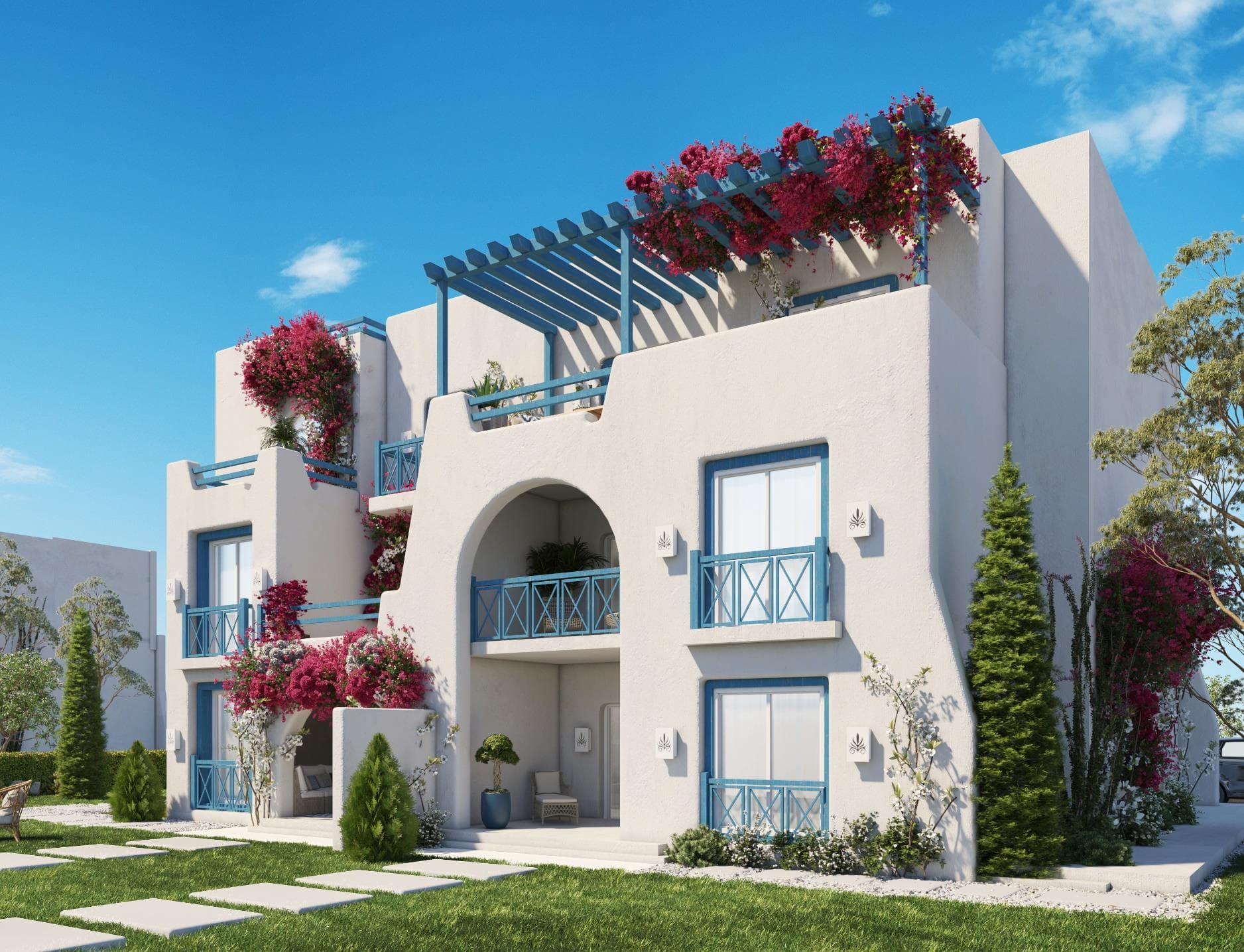 A 3 Bedroom Twinhouse in Rhodes Island by Mountain View