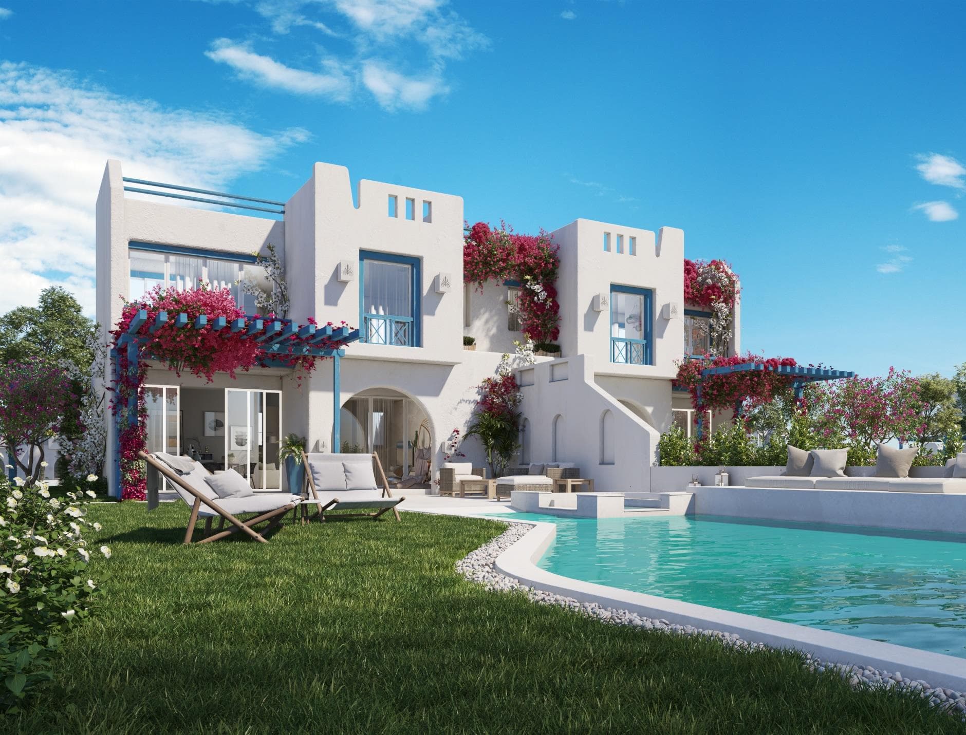 A 3 Bedroom Twinhouse in Rhodes Island by Mountain View