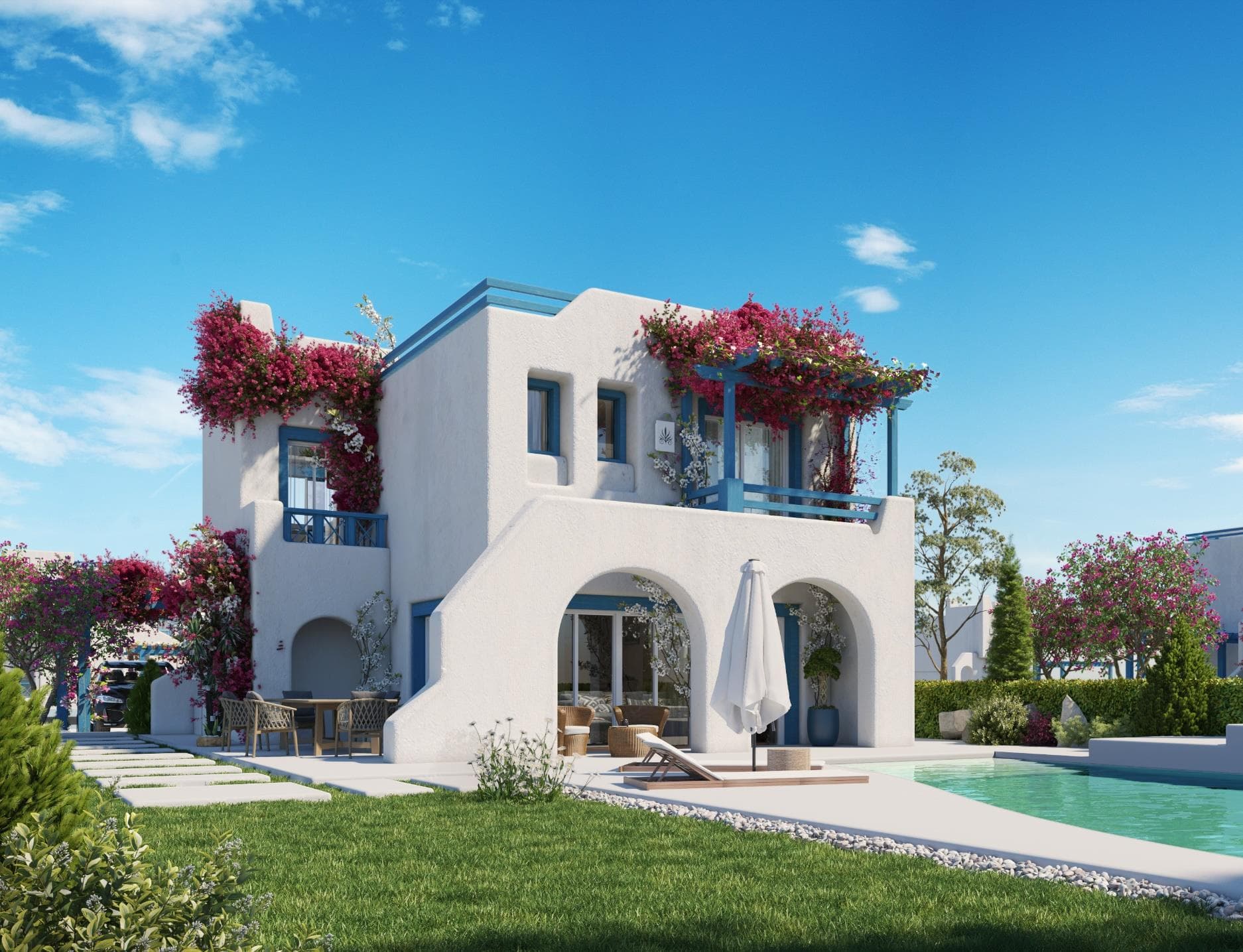 A 3 Bedroom Twinhouse in Rhodes Island by Mountain View