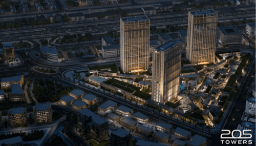 A 1 Bedroom Apartment in 205 Towers by Arkan Palm Development